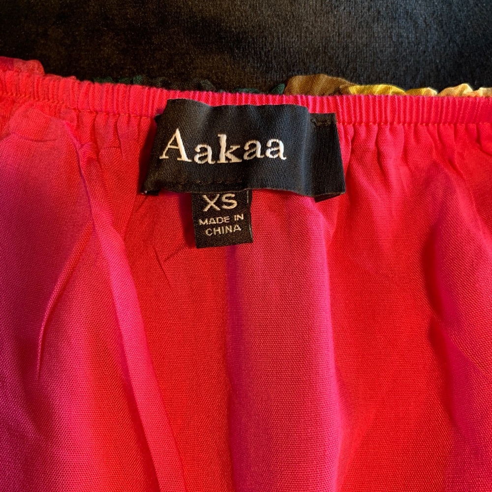 Aakaa Strapless Maxi Pink Multicolor Dress XS - Picture 5 of 7